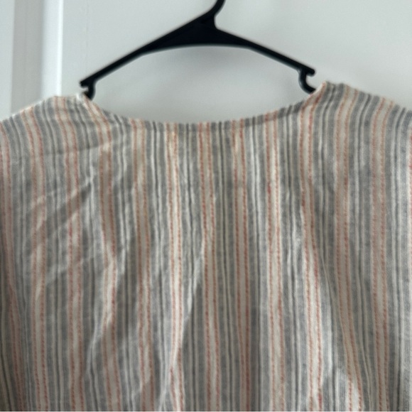 Damsel + The Odells Striped V-Neck Trapeze Flounce Dress Women’s Sz Small Spring - Picture 11 of 16